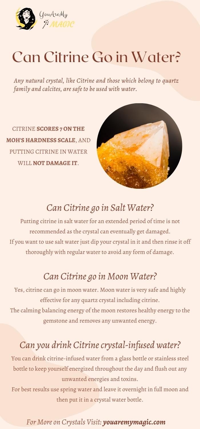 Can citrine stone go in water?