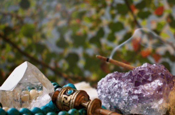 cleanse crystals with incense
